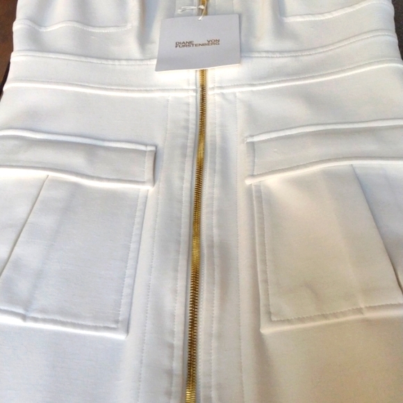 Diane Von Furstenberg Sophisticated Classic Stretchy White Gold 🎁 NWT $548 - Picture 7 of 10